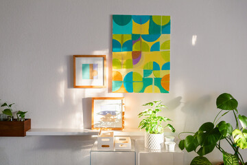 Mid-century modern art in office