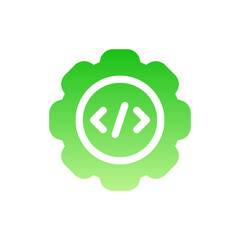 coding flat gradient icon
