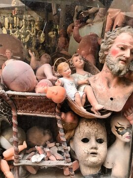UGC, weird window view with broken dolls and other plastic details
