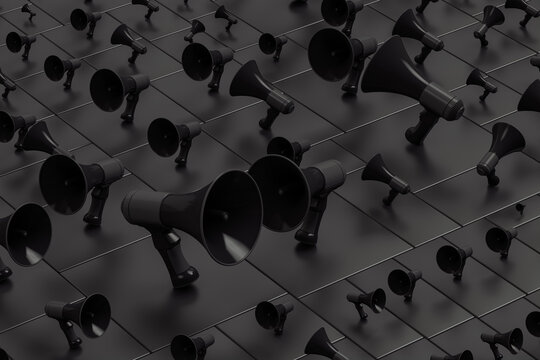 Black megaphone for Black Friday