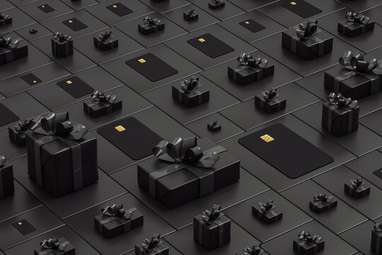 Black gift boxes for Black Friday