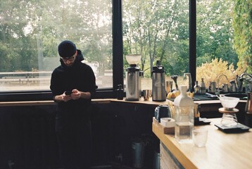 Cafe teller, autumn vibe.