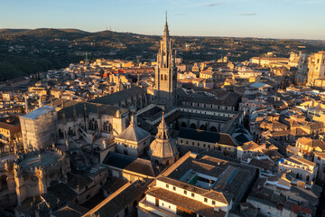 Fototapeta na wymiar The Primate Cathedral of Saint Mary - Toledo, Spain