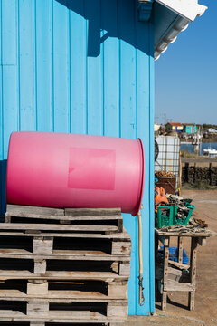 Rain water tank at cabin