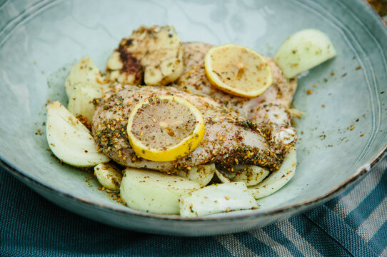 Chicken with lemon and za'atar