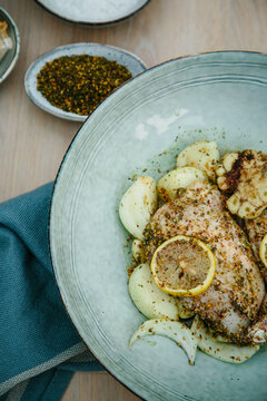 Chicken with lemon and za'atar