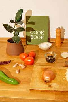 Vegetables On Kitchen Table
