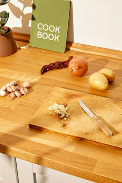 Vegetables On Kitchen Table
