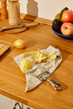 Vegetables On Kitchen Table
