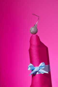 Christmas ball on dildo gift box