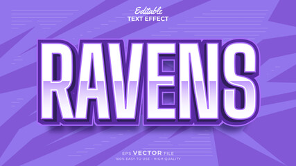 Obraz premium Editable Text Effects for American Football Sports Events Team