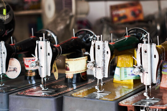 Vintage tailors shop in Old Delhi Bazaar