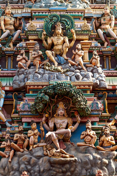 Detail of Deity at Hindu temple