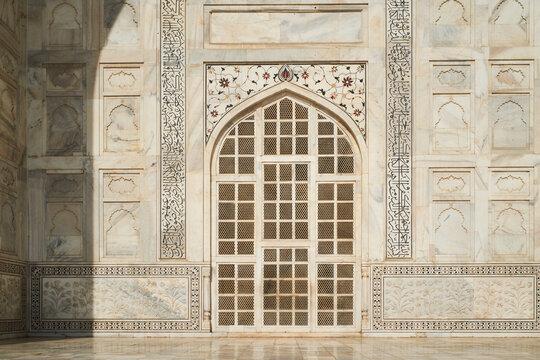 Detail of Taj Mahal window screen