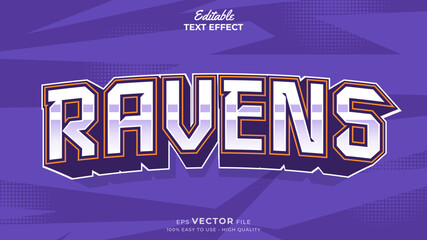 Editable Text Effects for American Football Sports Events Team