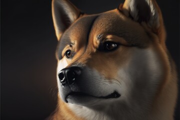 Shiba Inu animated, dog, doge created with generative ai technology