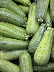 Fresh Mexican squash at a market stand