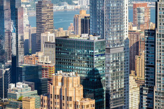 Looking over Midtown Manhattan from above