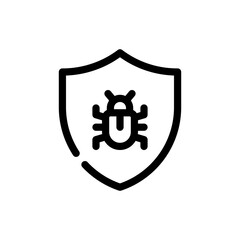 antivirus line icon