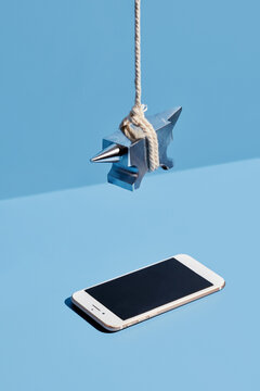 Smartphone under anvil