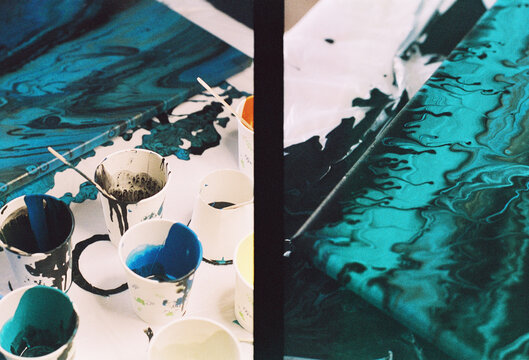 Fluid painting scene