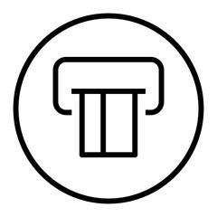 Credit Card Payment Circular line icon