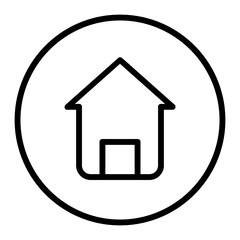 House Circular line icon