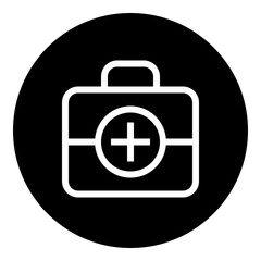 Briefcase Circular glyph icon