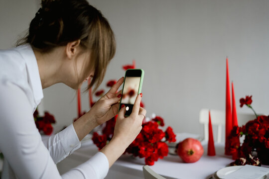 Florist Creating Social Media Content
