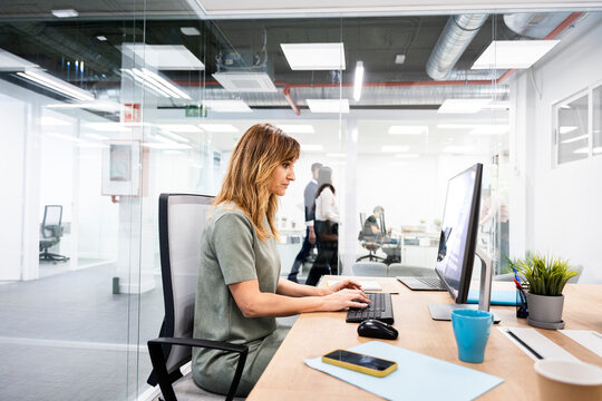 Businesswoman Using Computer
