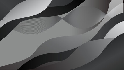 Gray abstract gradient HD background with lines. Clip art illustration.