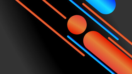Abstract neon background. Black Vector Illustration
