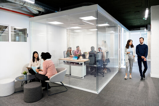 Businesspeople Working in a Modern Office