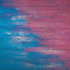 Vintage wooden blue and pink color background