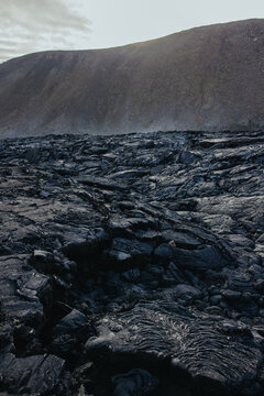Scenery View Of Lava Fields In Iceland