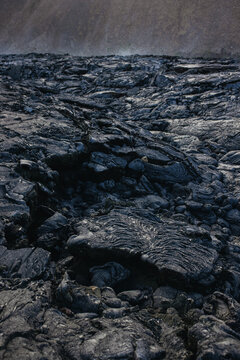 Scenery View Of Lava Fields In Iceland
