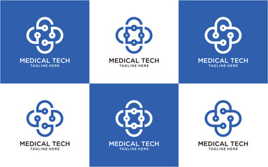 logo design medical technology modern template