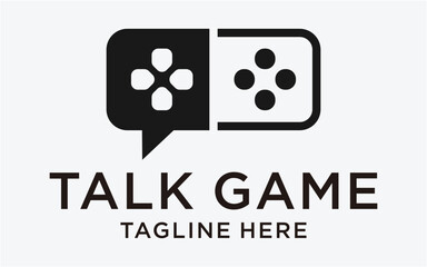 logo design chat talk and game template