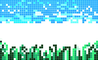 空と草のドット絵