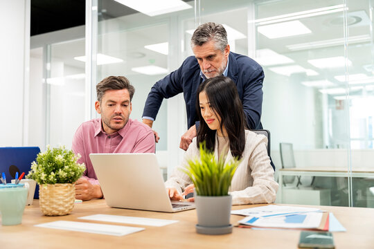 Mature Executive Revising New Project