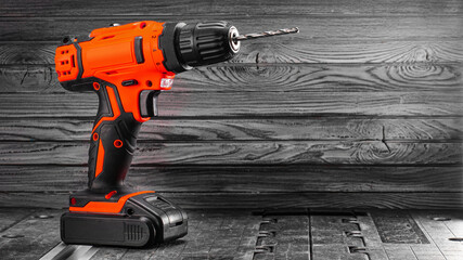 Cordless drill also work as a screwdriver - obrazy, fototapety, plakaty