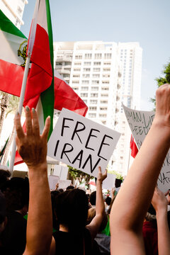 "Free Iran" Protest Sign 