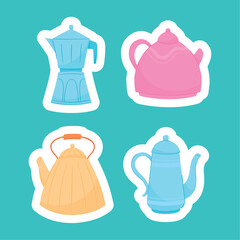 four coffee kitchen utensil