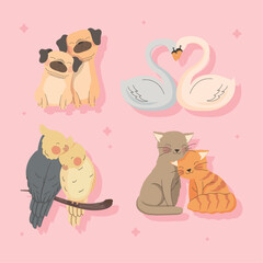 four animals couples
