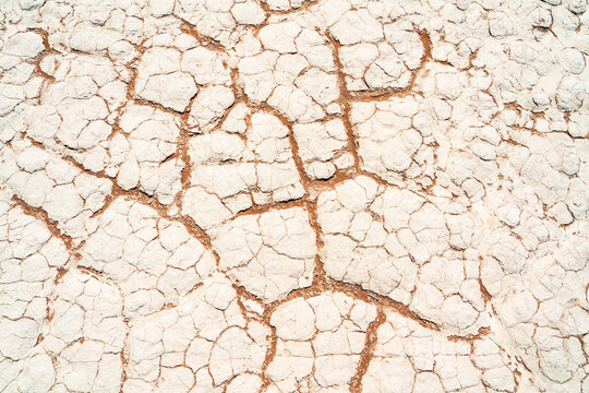 Dry Ground Textures And Sand In Namib Desert, Namibia, Africa