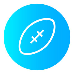 Rugbyball Circular gradient icon
