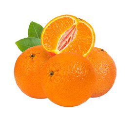 mandarin or tangerine fruit isolated on transparent png