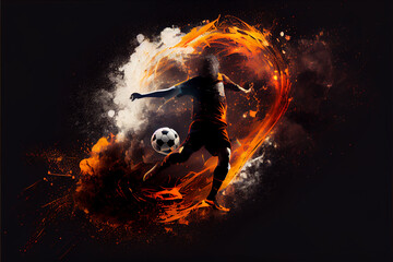 Soccer player wallpaper. generative ai