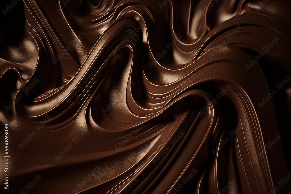 Poster a chocolate swirl background with a black background and a brown background with a black border and 