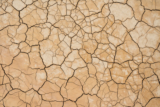 Texture of mud in a dry ground in a desert, Spain.